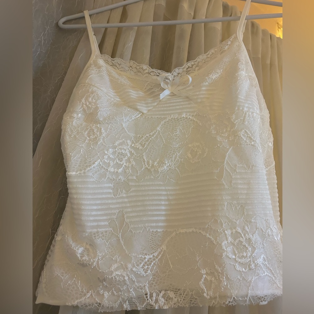 Lace White Tank Top